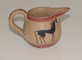Vintage Deruta Italian PotterySmall Pitcher Early Horse Drawing Design - £19.65 GBP