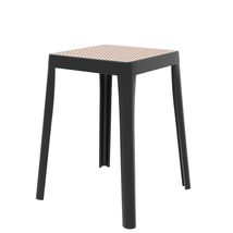 LeisureMod Stackable Square Plastic Dining Stool - Mid-Century Modern Ba... - $36.06