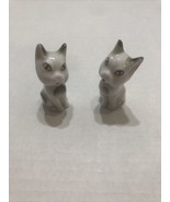 Occupied Japan Porcelain Sitting Cat Figurine Kitten Set Of2 - $88.09 CAD