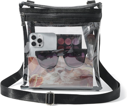 Clear Bag Stadium Approved, Crossbody Transparent Bag for Concerts Sports Events - £10.99 GBP