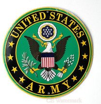 US ARMY ROUND LOGO EMBLEM ALUMINUM TIN SIGN 12 INCHES MADE IN THE USA - £10.18 GBP