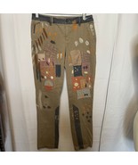Pilcro Hyphen Collab Patchwork Painted Chinos Pants Women’s Sz 28 Anthro... - €150,95 EUR