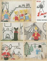 Vintage knitting pattern for Adorable toys. Emu 8126. PDF - $2.15