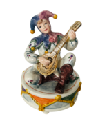 Lefton Music Box Happy Wanderer Yamada Original Jester Clown Figurine Ci... - £58.39 GBP
