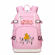 Roblox Kid Backpack Schoolbag Bookbag Daypack Pink Large Bag G - £33.27 GBP