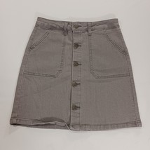 Lexi Jeans SKS48016 Women's Gray Cotton Blend Button Pockets Size 4 Waist 28" image 9