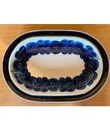 Arabia Finland Blue Anemone Oval Serving Platter Ulla Procope Hand Signed - $81.99 CAD