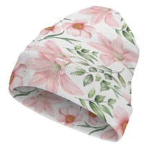 Mondxflaur Pink Floral Winter Beanie Hats Warm Men Women Knit Caps for A... - £15.14 GBP