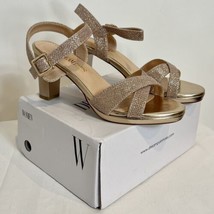 Dream Pairs Women&#39;s Champagne Glitter Sandals Size 6 New in Box - £19.73 GBP