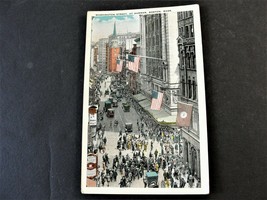 Washington Street -Boston, Mass.-Red George Washington 2 Cent -1929 Postcard. - £15.53 GBP