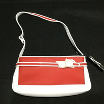 Maxx New York Small  2 Toned Purse Red White Handbag Purse Signature PVC... - $39.93
