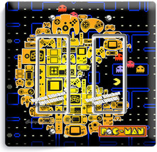 Video Game Theme Pac Man Arcade Board 2 Gfci Light Switch Wall Plates Room Decor - £12.78 GBP