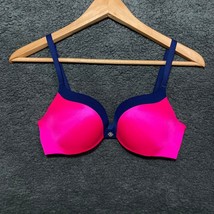 Victoria Secret Very Sexy Push Up T-Shirt Hot Pink Blue Padded Underwire Bra 32C - £12.94 GBP