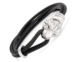 Ross-Simons Italian Sterling Silver Lion Bracelet With Black - £283.77 GBP