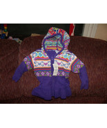 The Children&#39;s Place Purple Zip Up Sweater Jacket Size 6-9 months NEW LA... - €17,14 EUR
