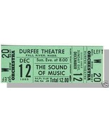 DURFEE THEATRE TICKET,Fall River,MA,Sound Of Music/1965 - £39.28 GBP