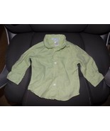 Janie And Jack Long Sleeve Mint Green Button Down Shirt Size 6/12 Months... - $26.05 CAD