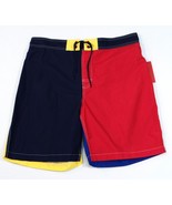 Izod Blue Red Yellow Color Block Boardshorts Swim Trunks Men&#39;s NWT - £47.95 GBP