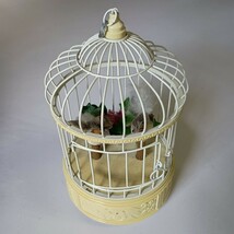 Bird Cage With Two Chirping Birds Motion Activated Requires 3 AA Batteries - $280.36 MXN