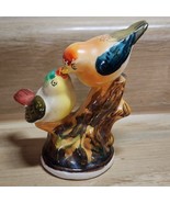 Vintage Birds on Tree Branch Figurine Ceramic Mom &amp; Bay Occupied Japan 3... - $8.99
