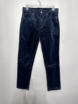 Banana Republic Dark Blue Velvet High Rise Slim Fit Pants 28P - £24.15 GBP