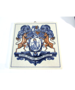 DELFT HOLLAND PILL TILE APOTHECARY ARMS OF SOCIETY BURROUGHS WELLCOME CO - $13.44 CAD