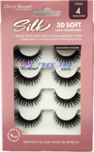 CHERRY BLOSSOM SILK 3D SOFT LASH GLAMOUR &amp; VOLUME VALUE PACK  #72201 4PAIRS - $4.29
