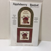 Appleberry Basket Quilt Pattern Country Appliques - $12.86
