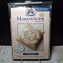 DMC Hardanger Stitchery Kit #T999KU “MONOGRAM” PINCUSHION New 1998 - $176.33 MXN