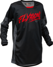 Fly Racing Youth Kinetic Khaos Jersey MX Offroad Black/Red/Grey Md - £28.37 GBP