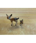 Vintage Deer Bambi Fawn Small Figurine Plastic Hong Kong 1.75&quot; Tall Blue... - £8.92 GBP