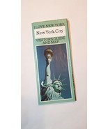 Old VNTG New York City (NYC, USA) Tourist Folding Illustrative Map Guide... - £17.57 GBP