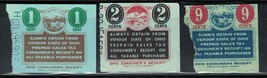 Lot of 3 OHIO Consumer Receipt Stamps - See Photos &quot;A14&quot;  - £1.17 GBP