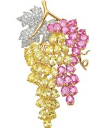 Oscar Heyman Platinum and 18k Gold Grape Cluster Brooch 29.4 Ct Diamond ... - €21.665,65 EUR