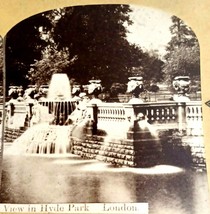 View In Hyde Park London England H Series European View Stereoview Photo - $8.86