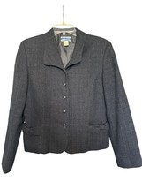 Pendleton Womens Jacket Black Medium Wool Button Pockets Wool Long Sleeve - £26.90 GBP