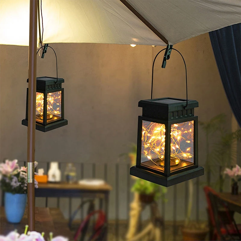 Solar Lantern Light LED Waterproof Portable Garden Decor Hanging Light O... - £14.43 GBP