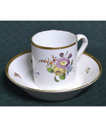 Insects n butterfly genuine antique Meissen quality floral cup n saucer ... - £73.98 GBP