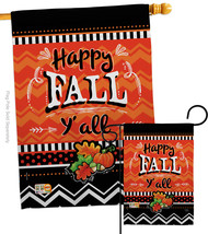 Happy Fall - Impressions Decorative Flags Set S113055-BO - £46.33 GBP