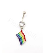 Rainbow Flag Belly Button Ring 14 gauge - $12.21 CAD