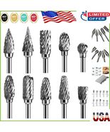 Efficient Double Cut Rotary Burrs - 10 Pcs Set with 1/8&quot; Shank for DIY P... - $350.07 MXN