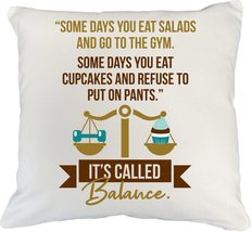Make Your Mark Design Salads &amp; Pillow Covercakes Balance, Funny Diet &amp; Workout W - £19.66 GBP+