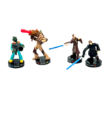 Star Wars Attacktix 4 Figure Lot Wookiee Commando, Greedo, Obi-Wan, Darth Vader - $10.36