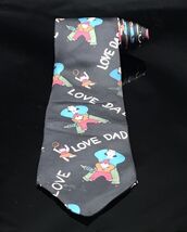 Gant Love Dad Novelty Tie Father's Day Imported Silk Men's Necktie USA Cute - $5.66