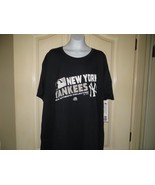Women's Majestic New York Yankees S/S T-Shirt, Black, XL - $14.84