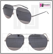 Christian Dior Split 1 Ruthenium Black Metal Aviator Sunglasses Diorsplit Unisex - £261.14 GBP