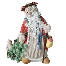 Holiday Santa Claus Dreamsicle Woodland 9&quot; Figurine 1993 Heavy Cast Art Statue - £19.91 GBP