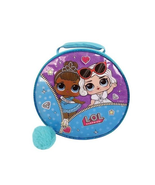 NEW L.O.L. Surprise Round Lunch Bag w/ pom pom purple &amp; teal zippered ha... - $181.73 MXN