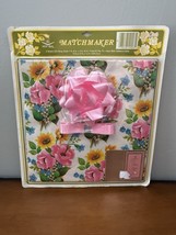 Vintage 70s HY-SIL Gift Wrap Set Wrapping Paper Pink Bow Tag Flowers Mat... - $196.67 MXN
