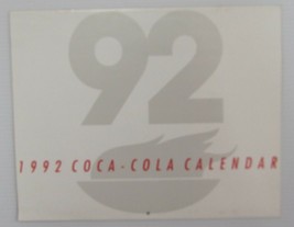 Official Coca-Cola 1992 Bottler's  Calendar - $3.71